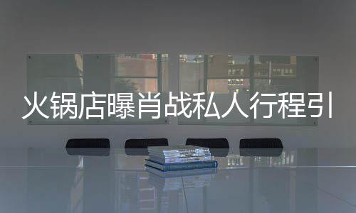 店曝堵 道歉发文私人深夜肖战行程引围火锅